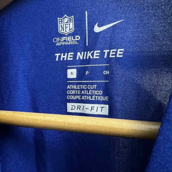 New York Giants T Shirt Size S Blue NFL Football Dri Fit Nike - Picture 3 of 4